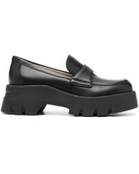 Gianvito Rossi - 75mm Chunky Leather Loafers - Lyst