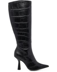 Ángel Alarcón - Croc-Effect Knee-High Boots - Lyst