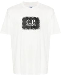 C.P. Company - T-Shirt Mit Logo Im Label-Style - Lyst