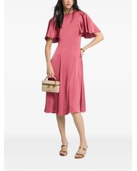 Michael Kors - Cape-Sleeve Midi Dress - Lyst