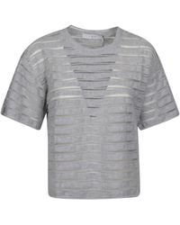 IRO - Sheer Striped T-Shirt - Lyst