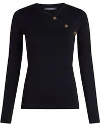 Karl Lagerfeld - ボタントリム ロングスリーブトップ - Lyst