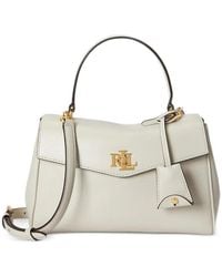 Ralph Lauren - Small Farrah Soft Leather Satchel Bag - Lyst