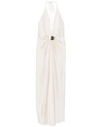 SIMONA CORSELLINI - V-Neck Maxi Dress - Lyst