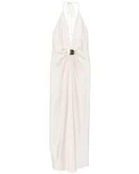SIMONA CORSELLINI - Robe Longue À Col V - Lyst
