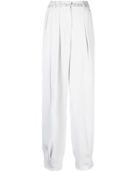 Giorgio Armani - Belted Tapered Trousers - Lyst