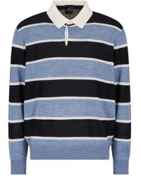 ARMANI EXCHANGE - Striped Polo Shirt - Lyst