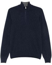 Gran Sasso - Quarter-Zip Knitted Sweater - Lyst