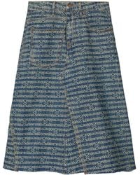 Tory Burch - Jupe En Jean À Design Structuré - Lyst