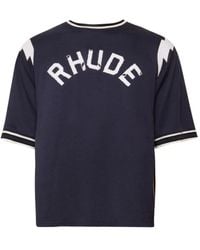 Rhude - Logo-Detail Ringer T-Shirt - Lyst