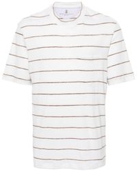 Brunello Cucinelli - Crew-neck Striped T-shirt - Lyst
