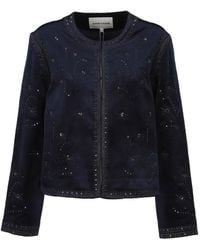 Antik Batik - Illuminata Sequin-Embellished Embroidered Cropped Jacket - Lyst