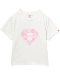 AAPE BY A BATHING AP - Logo-Print Crew Neck T-Shirt - Lyst