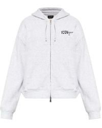 DSquared² - Graphic-Print Zip-Up Hoodie - Lyst