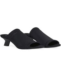 サンダル・ミュール Courreges Black stretch polyester blend Scusa Wave slippers Courrèges Stretch Polyester Blend Scusa Wave Platform