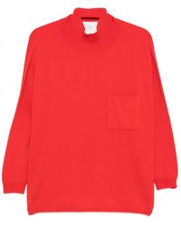 Vanisé - High-Neck Patch-Pocket Sweater - Lyst