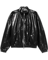 Purple Brand - Zip Leather Jacket - Lyst