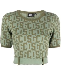 Gcds - Matilda Monogram Cropped Top - Lyst