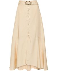 Twin Set - A-line Belted Midi Skirt - Lyst