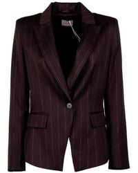 Marella - Pinstripe-Pattern Single-Breasted Blazer - Lyst