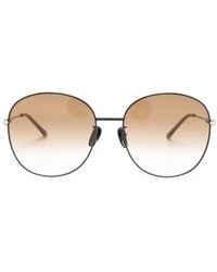 Gucci - Round-Frame Metal Sunglasses - Lyst