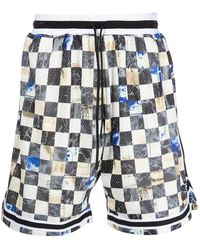 John Elliott - Game Union Square-Print Shorts - Lyst