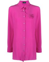 Etro - Camicia Con Applicazione Pegaso - Lyst