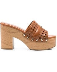 Guess - Laser-Cut Studded Platform Sandals - Lyst