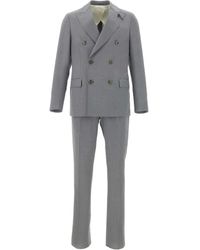 Lardini - Anzug Mit Steigendem Revers - Lyst