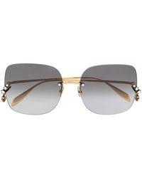 Alexander McQueen - Sonnenbrille mit Oversized-Gestell - Lyst