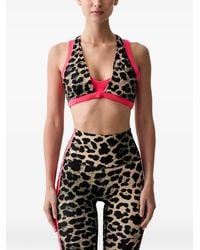 P.E Nation - Unity Leopard-Print Layered Sports Bra - Lyst