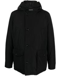 Woolrich - Arctic Button-up Hooded Down Jacket - Lyst