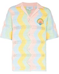 CASABLANCA Camisa Shell Wave de ganchillo - Multicolor