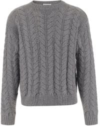 Oliver Lattughi - Cable-Knit Crew-Neck Sweater - Lyst