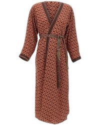 Picus Viridis - Abstract-Motif Reversible Kimono Dress - Lyst
