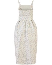 rosie assoulin golden afternoon striped linen midi dress Rosie Assoulin - Rosie Assoulin High Garden Maxi Dress in Blue Stripe 2 main image 0