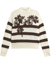 ERMANNO FIRENZE - Floral-Embroidered Sweater - Lyst
