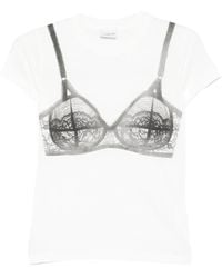 VAQUERA - Bra Trompe L'oeil Tシャツ - Lyst