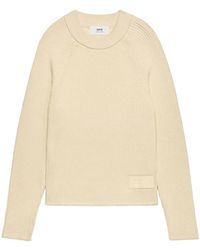Ami Paris - Ivory Jumper With Patch - Lyst
