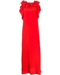 P.A.R.O.S.H. Avondjurk Met Ruchehals - Rood