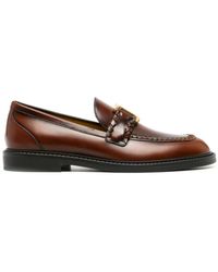 Chloé - Marcie Leather Loafers - Lyst