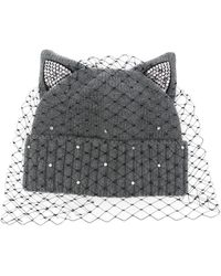 CA4LA - Cat Ears Embellished Hat - Lyst