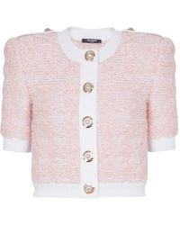Balmain - Klassischer Cropped-Cardigan - Lyst