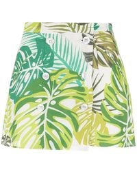 Amir Slama - Palm Leaf Print Mini Skirt - Lyst