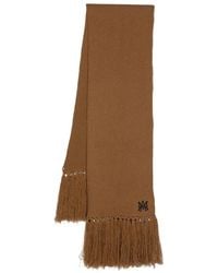 Amiri - Logo-Embroidered Cashmere Scarf - Lyst