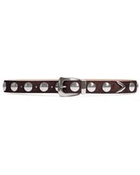 KHAITE - "Benny" Belt With Studs Buckle 30Mm - Lyst