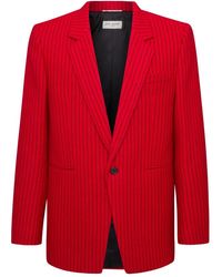 Saint Laurent - Pinstripe-Pattern Single-Breasted Blazer - Lyst