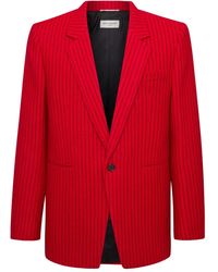Saint Laurent - Sakko Mit Nadelstreifen - Lyst