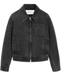 Ami Paris - Ami De Coeur Denim Zipped Jacket - Lyst