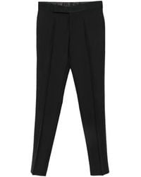 Emporio Armani - Satin-Trim Trousers - Lyst